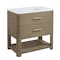 James Martin Vanities Lucian 36in Single Vanity, Carbon Oak w/ 3 CM White Zeus Quartz Top D704-V36-PBO-3WZ - alternate 6